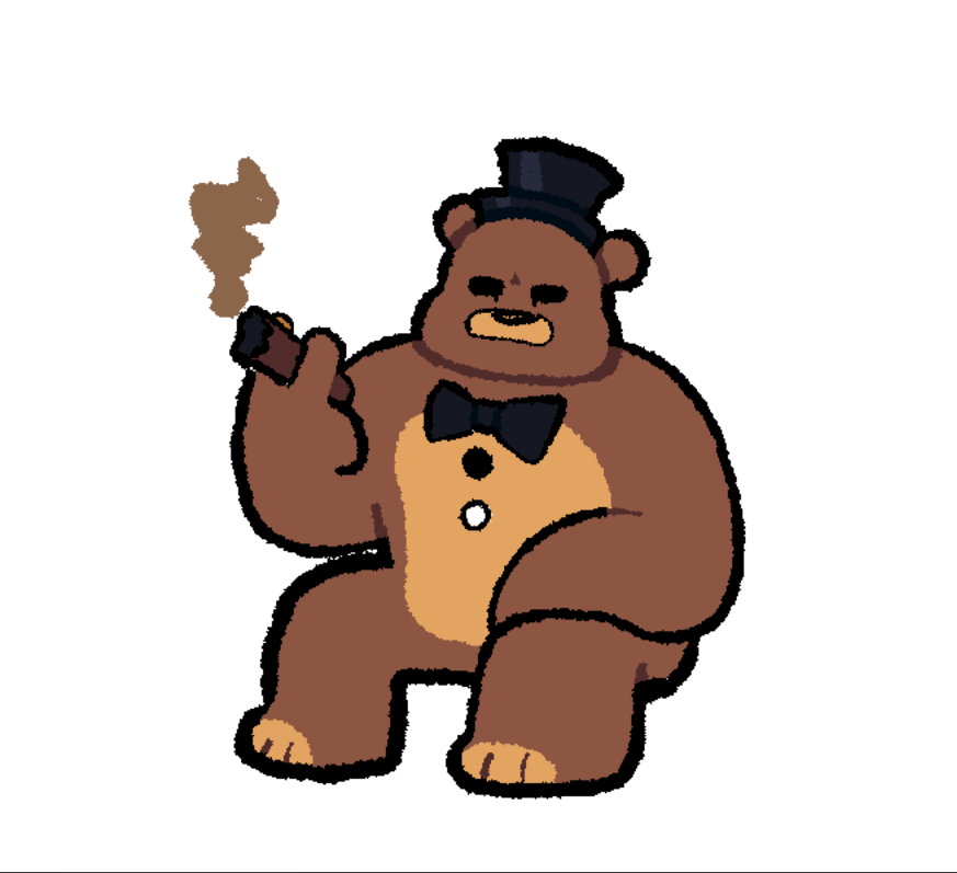 You cannot convince me that Freddy didn't have a cigar :]
#FNAF