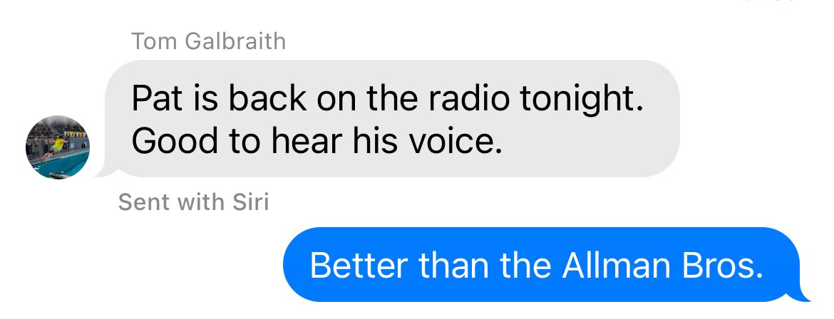 ⁦<a href="/theScore/">theScore</a>⁩ debating favorite decompress music with high school buddies. Pat and Ron win.  ⁦<a href="/WatchMarquee/">Marquee Sports Network</a>⁩