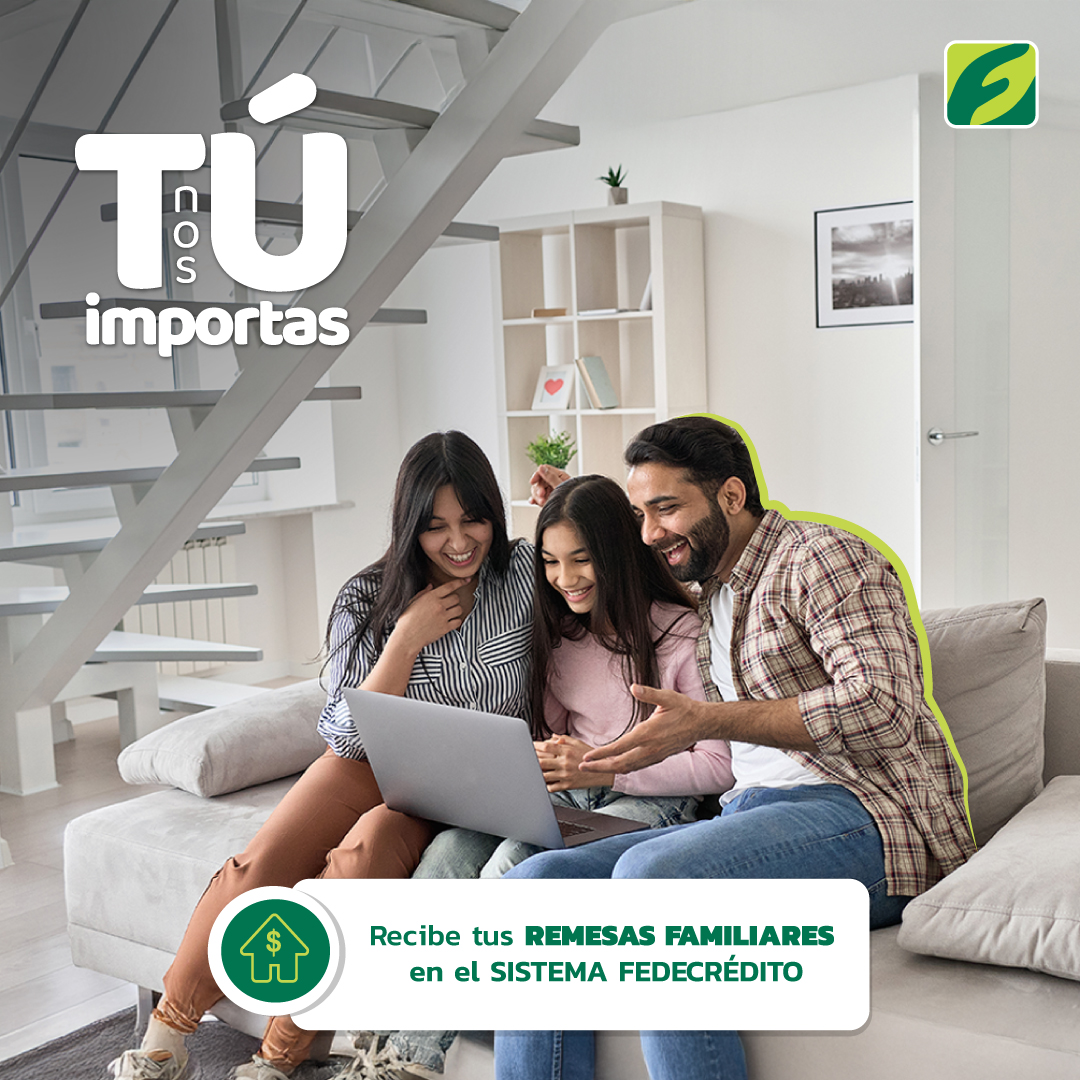 🌎✨ ¡Tu conexión con los que amas no tiene fronteras! Dile a tus familiares en el extranjero que cuando envíen tus Remesas Familiares 💸 soliciten que las recibas en el SISTEMA FEDECRÉDITO.

#TúNosImportas #RemesasFamiliaresSISTEMAFEDECRÉDITO