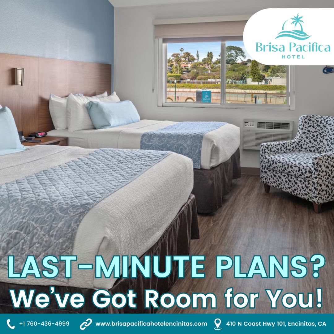 BrisaPacifica's tweet image. Last call! 🇺🇸 Still need a place for the July 4th weekend?
We’ve got a few rooms left at Brisa Pacifica Hotel — just blocks from the beach &amp;amp; fireworks.
Book now before we’re full! 🌊
#July4thWeekend #EncinitasStay #BrisaPacifica