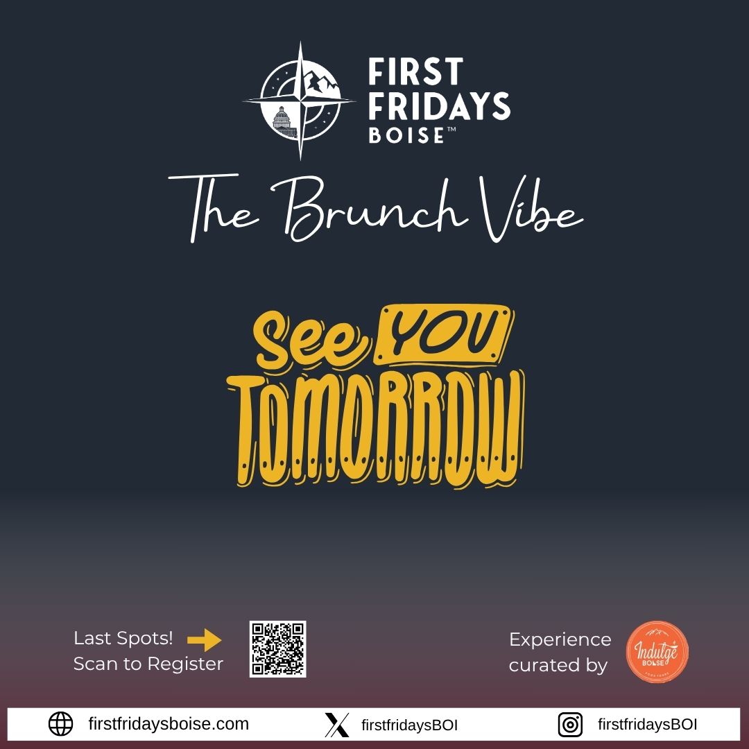 🥂 FINAL CALL! 🥂

Brunch. Culture. Connection. Tomorrow, The Brunch Vibe takes over downtown Boise — and you don’t want to miss it.

✨ See you TOMORROW — let’s kick off the holiday together!

🎟️ Grab your ticket now: firstfridaysboise.com/events

#FirstFridaysBoise #TheBrunchVibe