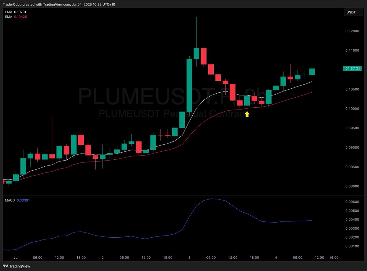 $PLUME yesterday was stalked all day after my live scan in the morning for discord.

I let everyone know about it, raised the order and the price was close to invalidating the trade at 10pm when I was pooped and ready to go to sleep.

I cancelled the order for these reasons so I