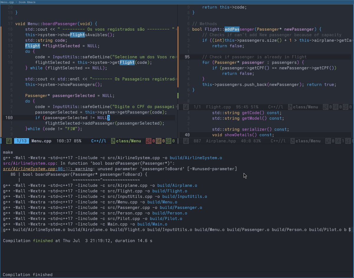 luizinguui's tweet image. Ter uma caralhada de código compilando sem erro e com o único warning sendo de algo que ainda não implementei é uma emoção que poucos conhecem