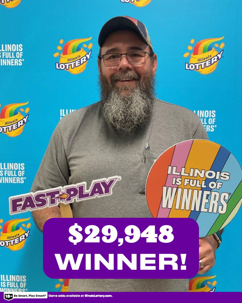 IllinoisLottery's tweet image. 🎉 Congratulations to David who won $29,948 playing #FastPlay Going Pro online! Play now: bit.ly/FastPlayOnline

#IllinoisisFullofWinners