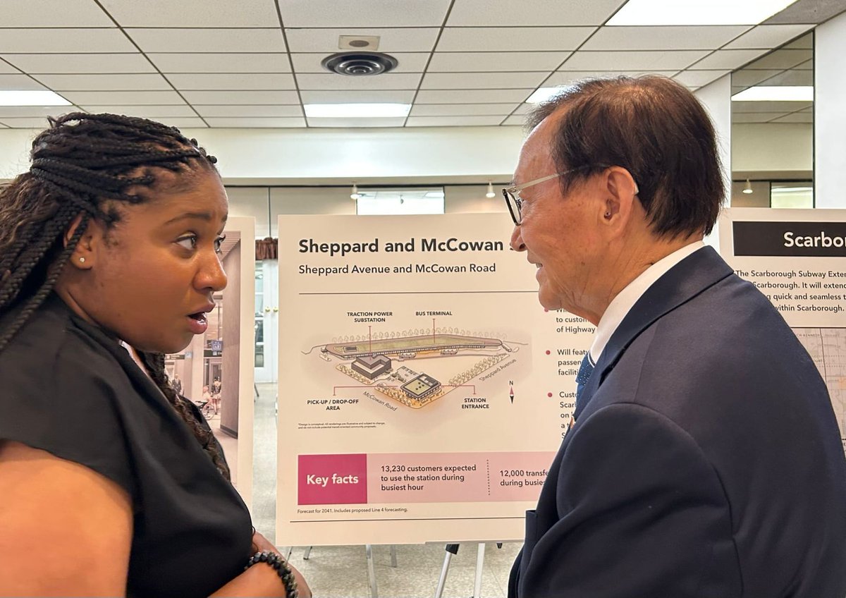 Raymond Cho (@raymondchopc) on Twitter photo Great conversations with local residents and stakeholders at <a href="/Metrolinx/">Metrolinx</a> <a href="/ScarbSubwayEXT/">Scarborough Subway Extension</a> community open house! 👥🚇
Our input on station design and feature walls is shaping the future of transit in #ScarbTO.
Pls view materials and complete the survey here: metrolinx.com/en/projects-an… Great conversations with local residents and stakeholders at <a href="/Metrolinx/">Metrolinx</a> <a href="/ScarbSubwayEXT/">Scarborough Subway Extension</a> community open house! 👥🚇
Our input on station design and feature walls is shaping the future of transit in #ScarbTO.
Pls view materials and complete the survey here: metrolinx.com/en/projects-an…