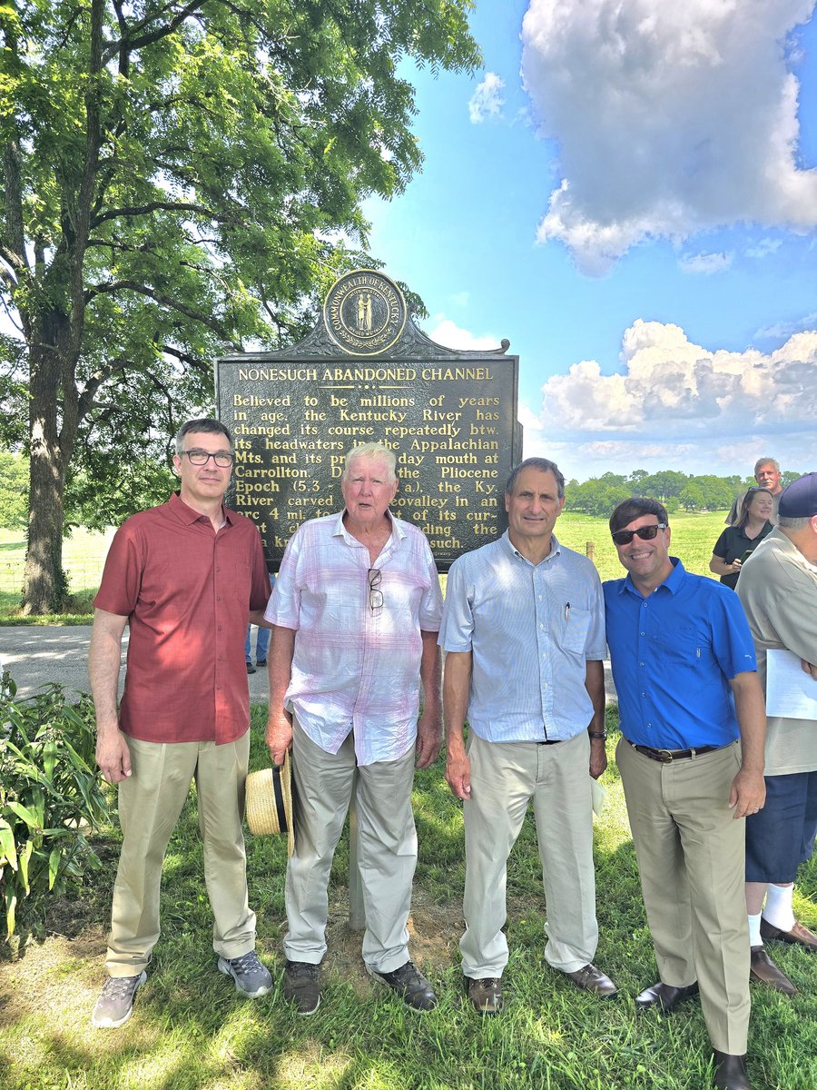 Great afternoon in God's country, Nonesuch, southern Woodford County for the unveiling of a new historical marker commemorating the abandon channel of the Kentucky River