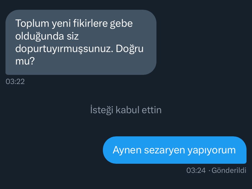 Sen şimdi ne mesajlar alıyorsundur…