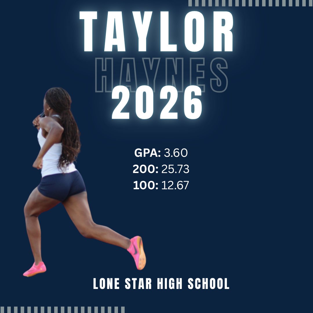 LSHS Ranger TRK (@lshs_rangertf) on Twitter photo 🚨Class of 2026
Taylor Haynes
Dropped massive time this past season. Close to 4 seconds off of her 200m time and .40 off her 100m. Just getting started!
Reach out to Coach Evans <a href="/CoachJohnson93/">Debra Evans, M.Ed</a> for more information ! 🚨Class of 2026
Taylor Haynes
Dropped massive time this past season. Close to 4 seconds off of her 200m time and .40 off her 100m. Just getting started!
Reach out to Coach Evans <a href="/CoachJohnson93/">Debra Evans, M.Ed</a> for more information !
