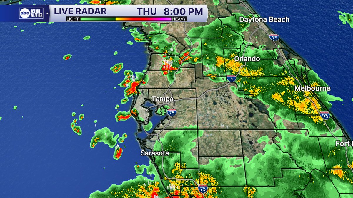 More rain moving in from the Gulf.