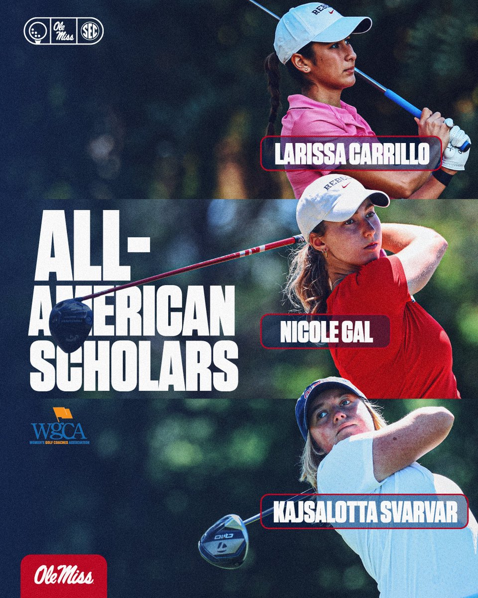 𝑺𝑻𝑼𝑫𝑬𝑵𝑻. Athlete.

Congrats to the trio of Rebels who earned WGCA All-American Scholar accolades.