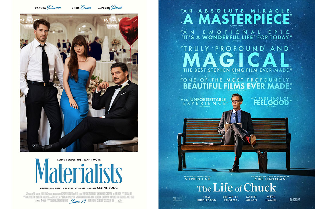 Plazamacorg's tweet image. 🍿🎥 Now playing—THE LIFE OF CHUCK and MATERIALISTS! For showtimes and tickets, go to plazamac.org.
