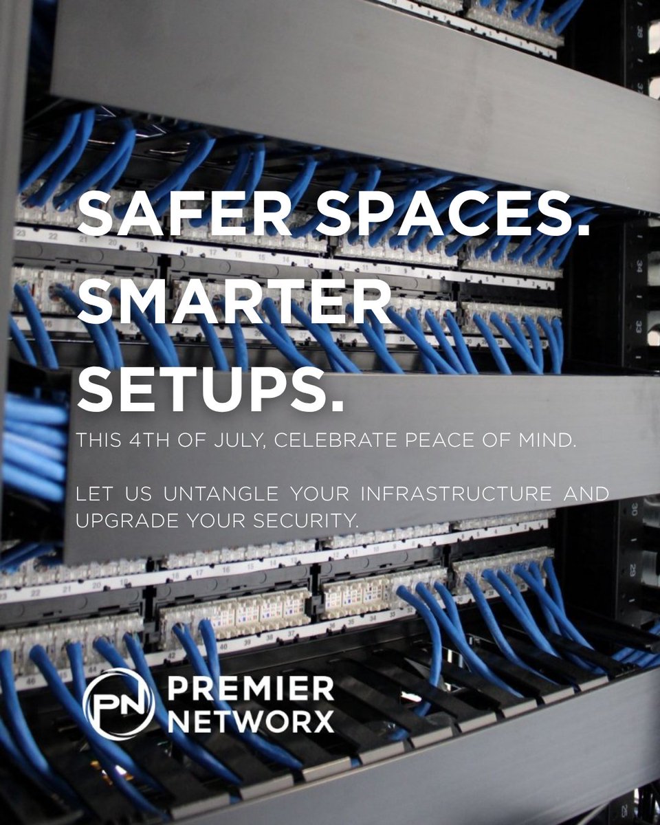 PremierNetworx's tweet image. 🎇 This Independence Day, declare freedom from messy cables and unreliable surveillance. 
🔐 Safer spaces. Smarter setups.
Ready to upgrade? Let’s talk.  
#techthatconnects #PremierNetworx #networkcabling