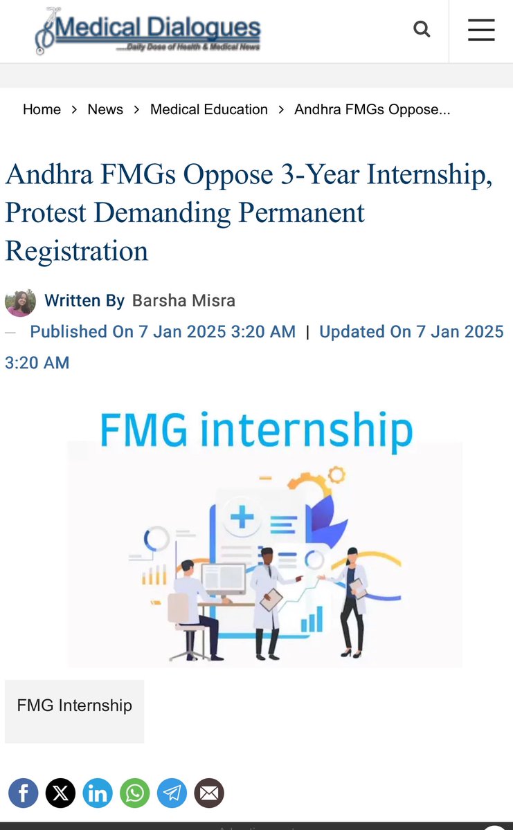 YSRCPStudtWing's tweet image. 2/
Unlike other states issuing PRs after one-year internships, AP is illegally enforcing 2–3 year unpaid internships on FMGs who already completed mandatory training , making their lives more miserable 💔

Source - medicaldialogues.in/news/education…

#WeStandWithDoctors 
#SaveFMGs