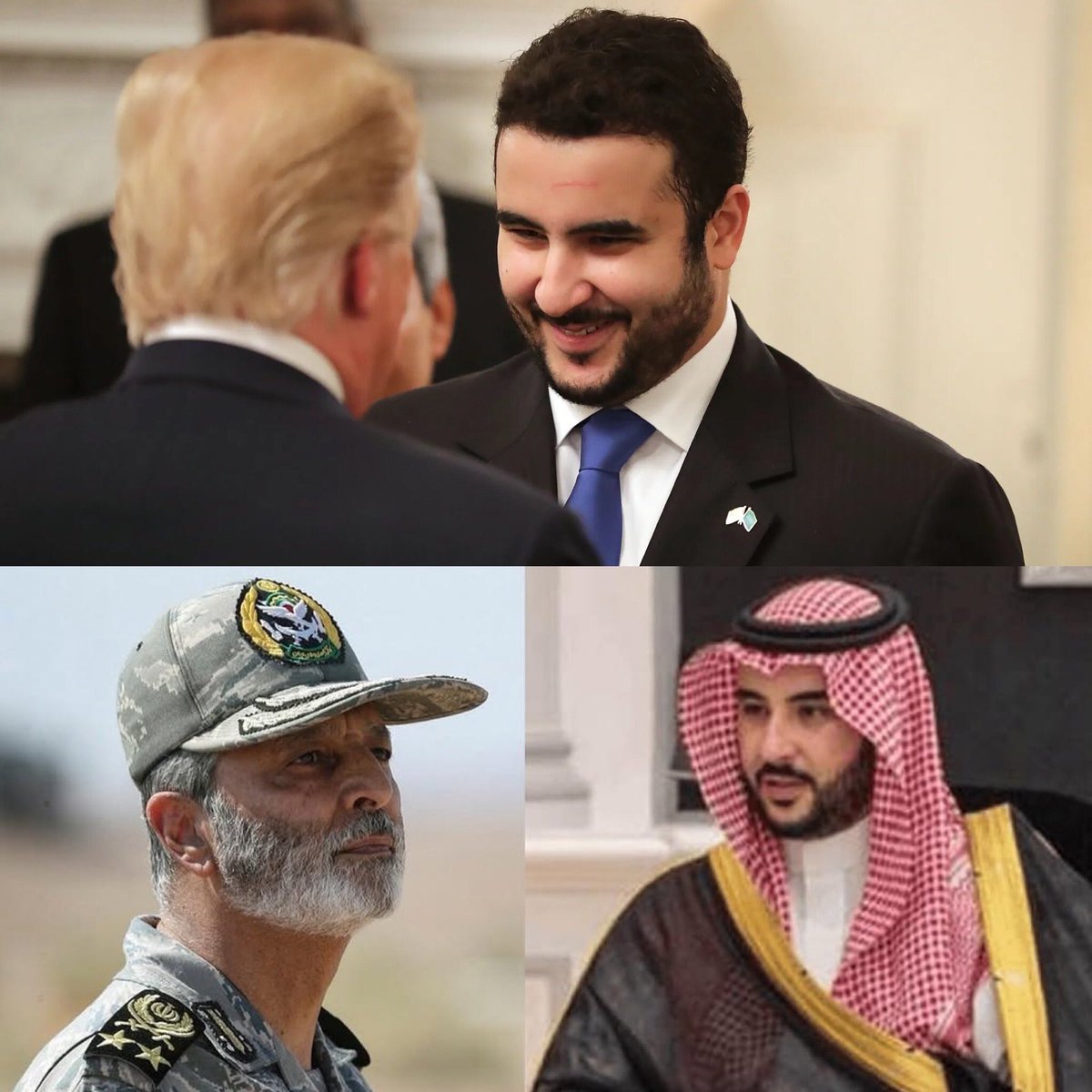 موقع "أكسيوس" الأمريكي: 

التقى وزير الدفاع السعودي الأمير #خالد_بن_سلمان بالرئيس الأميركي "دونالد ترمب" في البيت الأبيض، وناقشا الوضع مع إيران وعددًا من القضايا الإقليمية، وتحدث وزير الدفاع السعودي عبر الهاتف مع رئيس هيئة الأركان العامة للقوات المسلحة الإيرانية اللواء "عبدالرحيم