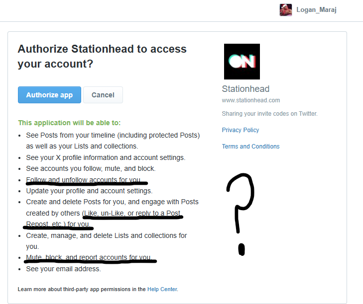 Logan Maraj 🦄 (@logan_maraj) on Twitter photo Why does Station Head need access to like and unlike posts on my twitter? To unfollow and follow people on my twitter? What would they even need to do that for??🤨<a href="/NICKIMINAJ/">Nicki Minaj</a> Why does Station Head need access to like and unlike posts on my twitter? To unfollow and follow people on my twitter? What would they even need to do that for??🤨<a href="/NICKIMINAJ/">Nicki Minaj</a>