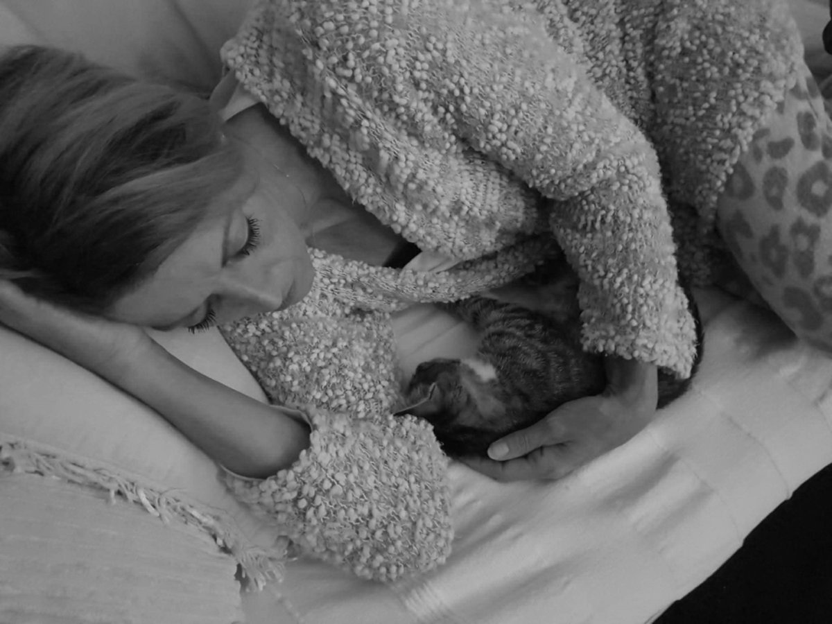AkBandThe's tweet photo. Our #M & #Guusje @ The Netherlands " Just like 2 send #Love & Thx 2 my Beautiful Wife #M & our Beautful Cat Guusje (This photo says it all) " Our #M keeps me alive & Always will #LuckyMan J.AK #TheAKBand #Love @AxMinisterTRIO @JCBERDOO @lorijackson294 @PROMO1GR @KhaosOfDeath @WishdoomFalls @headbngrs_life @Darkening_Skies @MarioPointue @pixiepunkmusic @MelishaMetal @diellemusicuk @iLLPeTiLL @MerchTablePro @Heartofindie @Withered_Veins @MelodicPlaylist @MikeCannDo ๐ถ๐ธ๐ธ๐ค๐ธ๐ธ๐ถ