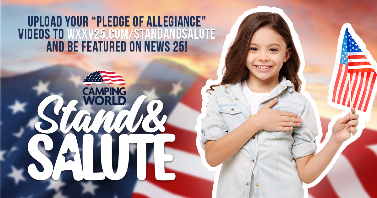 While you're celebrating the 4th this weekend, grab a few friends or the grandkids and make a "Pledge of Allegiance" video! 

It's easy to upload through our WXXV News 25 App (under the Community section) or on WXXV25.com!