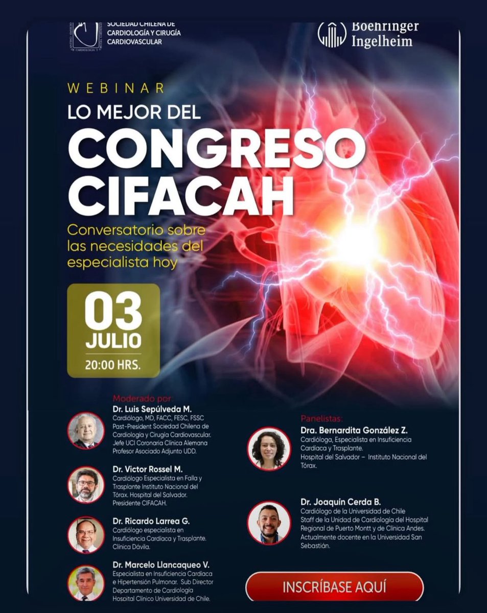 Consejo Interamericano de Falla Cardíaca e HP (@cifacah) on Twitter photo En este momento, webinar de la <a href="/Sochicaroficial/">Soc. Chilena de Cardiología</a> sobre el último Congreso de Falla Cardiaca <a href="/cifacah/">Consejo Interamericano de Falla Cardíaca e HP</a> realizado en Lima, Perú
<a href="/rossel_victor/">Victor Rossel</a> <a href="/Bernilina/">Bernardita González, MD</a> <a href="/Walarco1/">Walarco</a> <a href="/SIAC_cardio/">SIAC</a> <a href="/gonzaeperez/">Gonzalo Perez</a> <a href="/RiveraToquicaMD/">Alex Rivera Toquica</a> <a href="/gonzaeperez/">Gonzalo Perez</a> <a href="/adribaran/">Adrian Baranchuk MD FACC FRCPC FCCS FSIAC</a> <a href="/paomorejon/">Paola Morejón Barragán</a> En este momento, webinar de la <a href="/Sochicaroficial/">Soc. Chilena de Cardiología</a> sobre el último Congreso de Falla Cardiaca <a href="/cifacah/">Consejo Interamericano de Falla Cardíaca e HP</a> realizado en Lima, Perú
<a href="/rossel_victor/">Victor Rossel</a> <a href="/Bernilina/">Bernardita González, MD</a> <a href="/Walarco1/">Walarco</a> <a href="/SIAC_cardio/">SIAC</a> <a href="/gonzaeperez/">Gonzalo Perez</a> <a href="/RiveraToquicaMD/">Alex Rivera Toquica</a> <a href="/gonzaeperez/">Gonzalo Perez</a> <a href="/adribaran/">Adrian Baranchuk MD FACC FRCPC FCCS FSIAC</a> <a href="/paomorejon/">Paola Morejón Barragán</a>