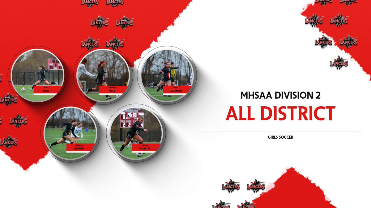 Congratulations to the Lady Lancers for being named to the MHSAA Division 2 All District Team for Girls Soccer!