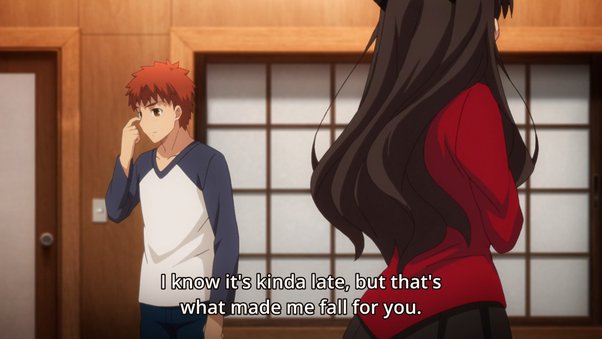 This just isn't true. 

UBW's romance is just more casual than the other two. 

Saber is his ideal hero of justice and Sakura is the girl that needs a hero to save her. 

Rin is the girl nextdoor. The girl you pass in the hallway and secretly admire.

Both women are extremely