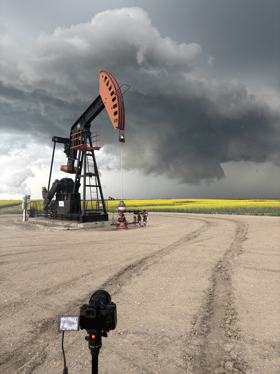 Taking in a beautiful tornado warned storm by Sinclair mb at 7:43pm #mbstorm