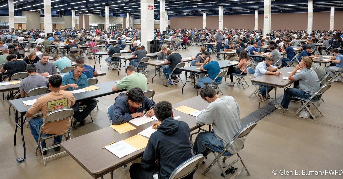 🔥 Congratulations to Our Future Firefighters! 🔥

Last night, nearly 1,500 determined individuals took the first bold step toward becoming part of the Fort Worth Fire Department family by sitting for the entry exam. Your dedication, preparation, and passion for service do not go