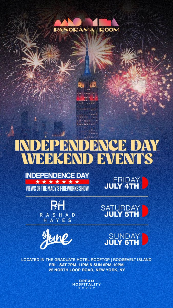 Events this weekend! Plus add Dream Hotel.