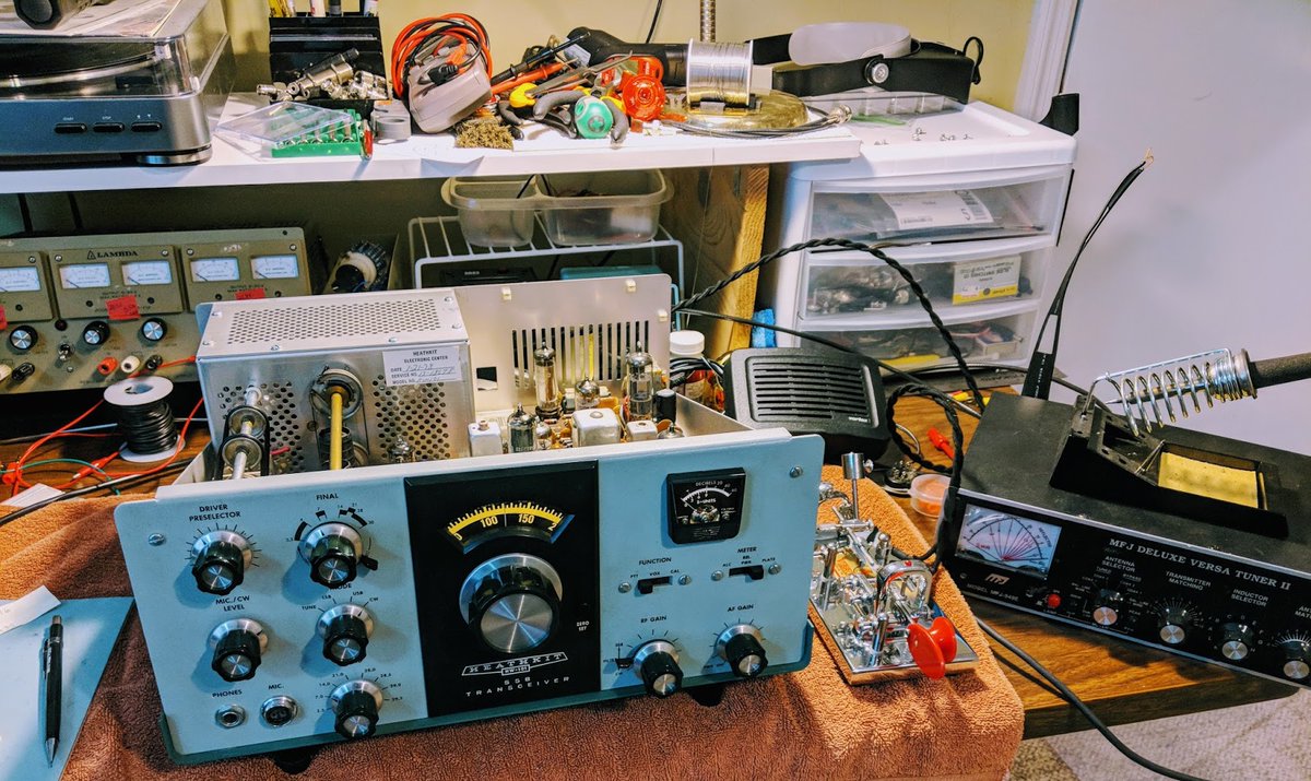 🔧 #TBT • Rig of the Week
Check out the Heathkit HW-101, aka "Hot Water 101," an old tube rig. Known for glowing tubes, smooth dial, VOX, &amp; crystal filters, it delivered warm sound &amp; precision.
Got an HW-101 in your shack? Share below!
#HamRadio #VintageRig #TBT #SCARC #W4SHL