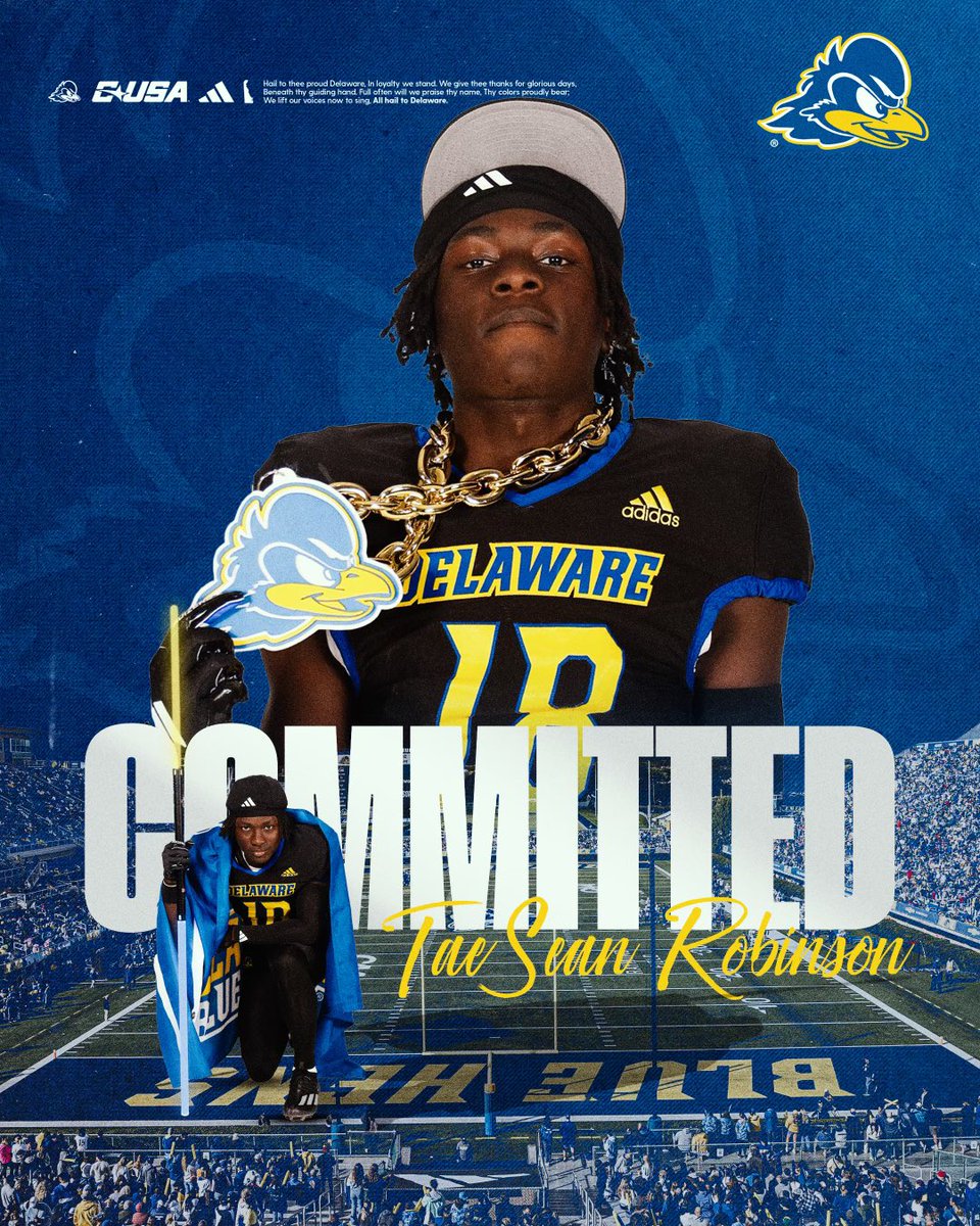 Tae'Sean Robinson (@t5besnappin) on Twitter photo Making the kid proud. #Committed
<a href="/CoachGoldrich/">Sean Goldrich</a> <a href="/ryancarty10/">Ryan Carty</a>
<a href="/TerenceArcher/">Coach Archer</a> <a href="/Delaware_FB/">Delaware Football</a> <a href="/SumnerFBHC/">Sumner Football Head Coach</a> Making the kid proud. #Committed
<a href="/CoachGoldrich/">Sean Goldrich</a> <a href="/ryancarty10/">Ryan Carty</a>
<a href="/TerenceArcher/">Coach Archer</a> <a href="/Delaware_FB/">Delaware Football</a> <a href="/SumnerFBHC/">Sumner Football Head Coach</a>
