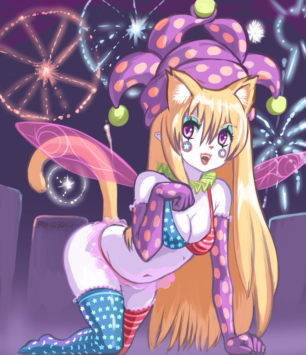 Another Clownpiece for your Independence Day.
A happy 4th to you!
#touhou 
#東方Projectᅠ