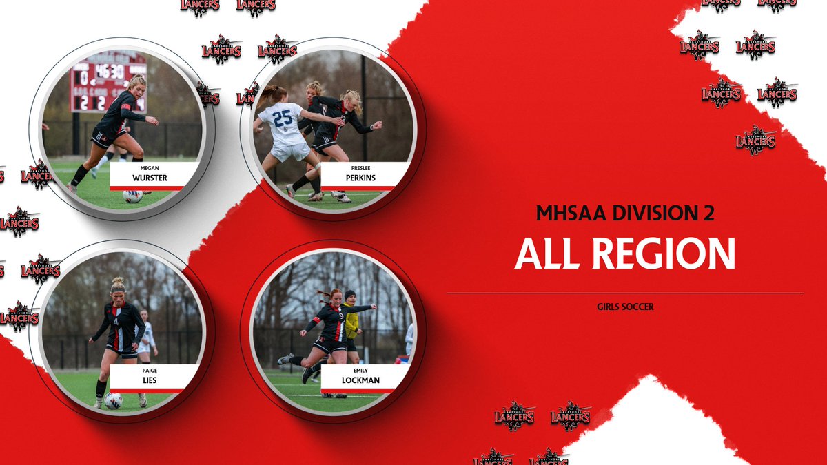 Congratulations to Megan Wurster, Emily Lockman, Paige Lies, and Preslee Perkins on being named to the MHSAA Division 2 All Region Team for Girls Soccer!