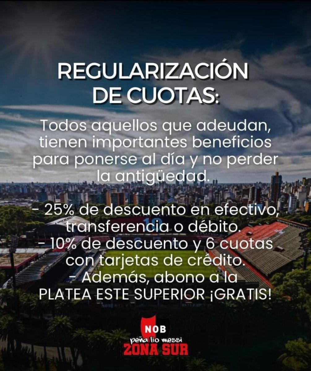 1° CENTRAL (@1rocentral) on Twitter photo Y después de eso, les hicieron creer a su propia gente que podían competir con nosotros.
Hoy, vuelven a sus orígenes: Todo gratis. <a href="/Newells/">Newell’s Old Boys</a>
(De una manera u otra, hay que llenar la nueva tribunita) Y después de eso, les hicieron creer a su propia gente que podían competir con nosotros.
Hoy, vuelven a sus orígenes: Todo gratis. <a href="/Newells/">Newell’s Old Boys</a>
(De una manera u otra, hay que llenar la nueva tribunita)
