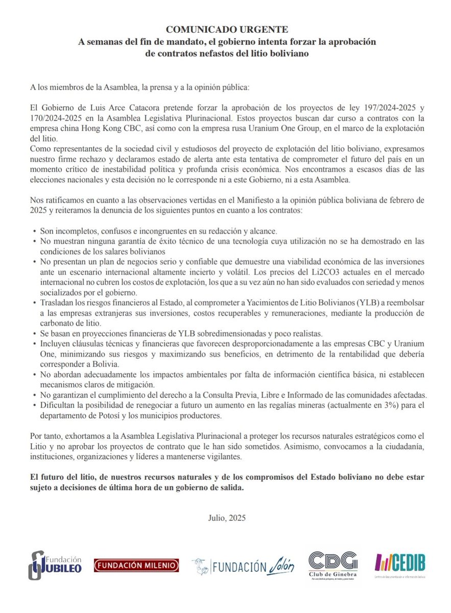#Litio #Bolivia 🇧🇴