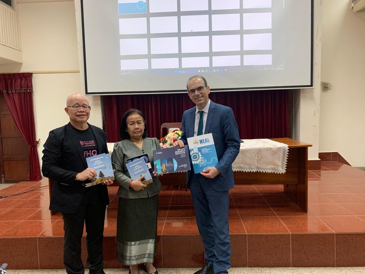 HEALenviron's tweet image. SE Asia Day 12 | University of Health Sciences Laos PDR & Natural Resource and Environment Research Institute (NRERI)
As part of the SE Asian projects, @HEALenviron had the opportunity to deepen collaborations & form a shared vision for healthier, climate-resilient communities