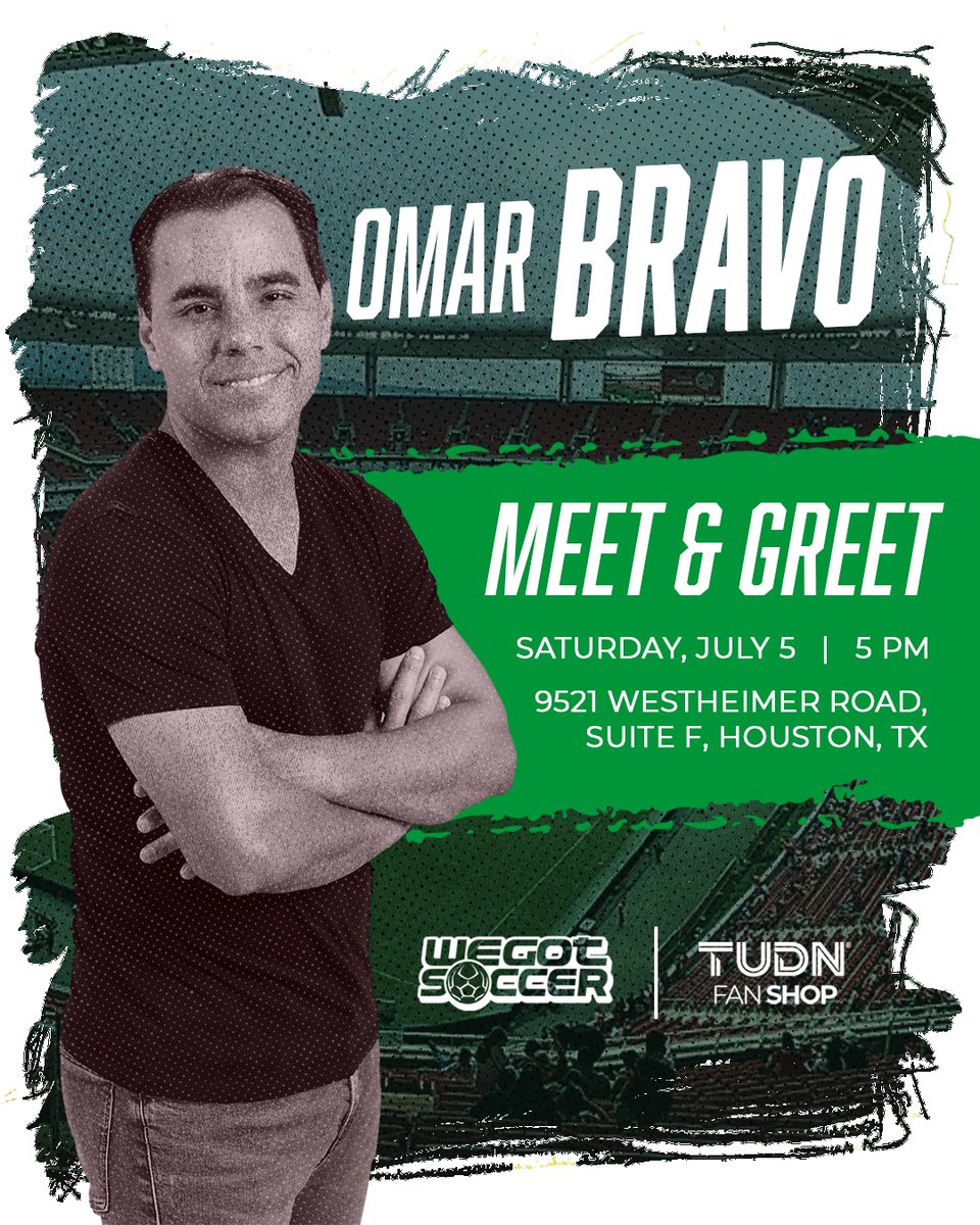 TUDN USA (@tudnusa) on Twitter photo ¡Dos leyendas, un solo lugar! ⚽️🤩
ESTE SÁBADO en nuestra @tudnshop de Houston 🫡, ven a conocer a <a href="/pavelpardo8/">Pavel Pardo</a> y <a href="/OBravoOficial/">Omar Bravo</a> 🙌.
Una firma de autógrafos única con dos íconos del futbol mexicano 🇲🇽💎 ¡Dos leyendas, un solo lugar! ⚽️🤩
ESTE SÁBADO en nuestra @tudnshop de Houston 🫡, ven a conocer a <a href="/pavelpardo8/">Pavel Pardo</a> y <a href="/OBravoOficial/">Omar Bravo</a> 🙌.
Una firma de autógrafos única con dos íconos del futbol mexicano 🇲🇽💎
