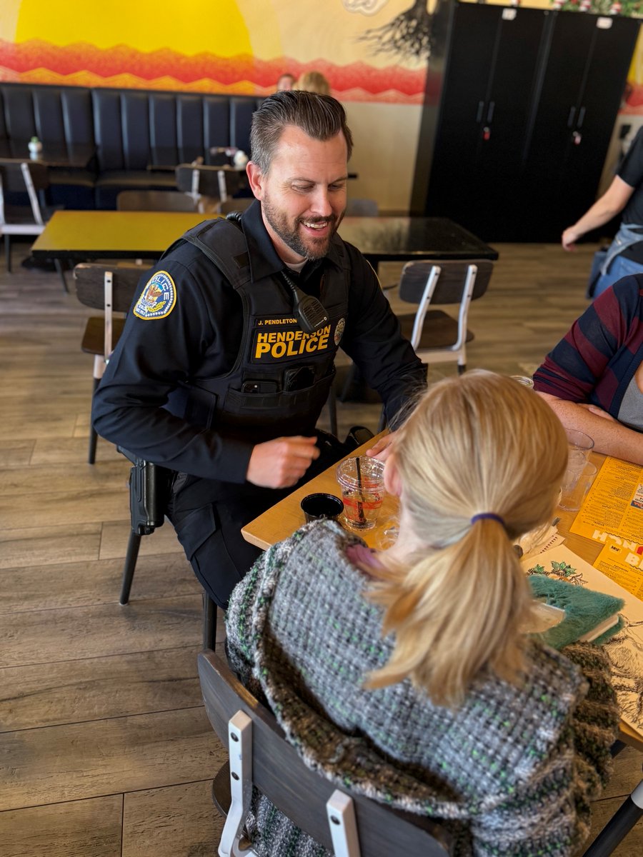 Join us on July 9 from 9am-11am for a morning of Coffee with a Cop. ☕ Meet with officers and learn more about what HPD is doing to keep our community safe. 

📍Starbucks (835 E Lake Mead Pkwy.)

Learn more: bit.ly/4lden1v