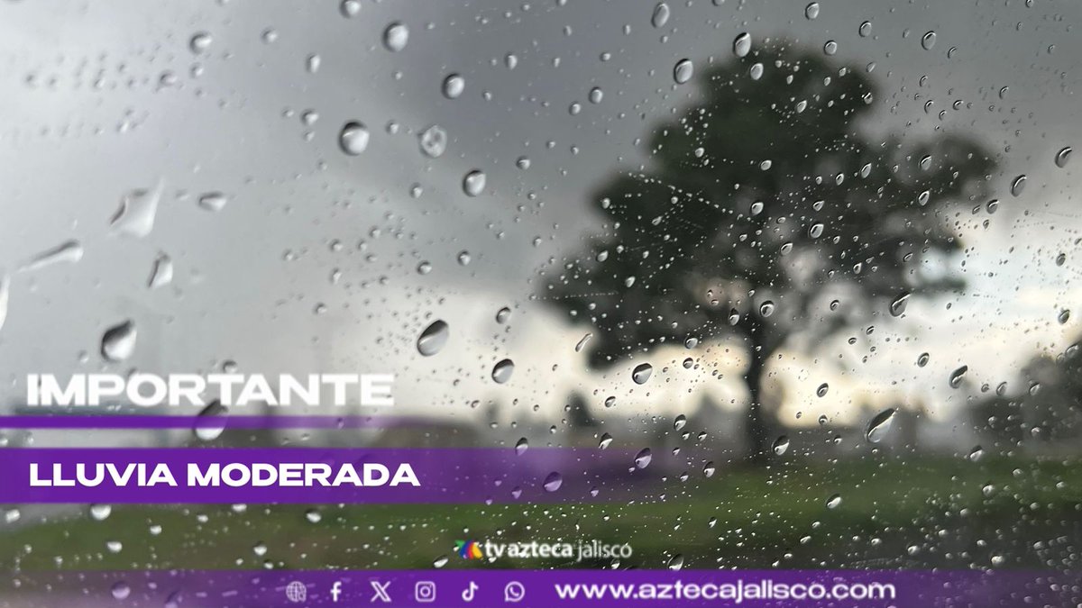 TVAztecaJalisco's tweet photo. 🔴#IMPORTANTE | ¡Carga tu paraguas! ☔️ Se registra lluvia moderada en Tesistán, Santa Lucía y  el noroeste del área metropolitana de Guadalajara. 🌧️ https://t.co/K7OVlfJqM9