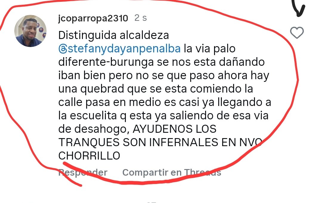 CoparropaFco's tweet photo. @Stefanypenalba Ayudenos en el seguimiento y reparación de la carretera de desahogo de palo diferente-burunga, ahora hay una quebrada quebrada que la esta hundiendo, mandar a inspeccionar porfavor https://t.co/sfhR2ykfO6