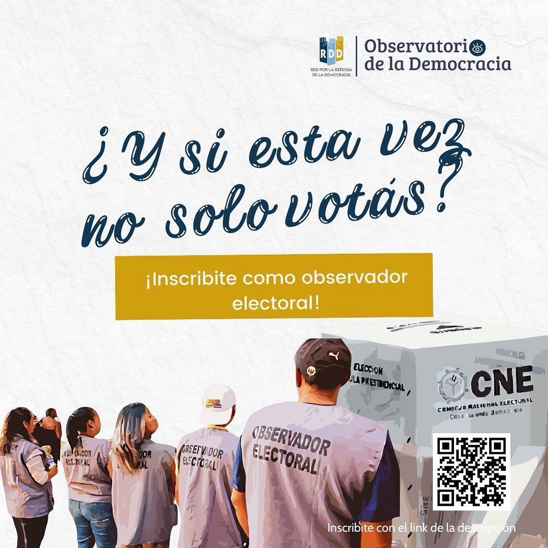 ¿Y si esta vez no solo votás?
Dale un paso más a tu compromiso con la democracia. 👀🗳️

📋 Inscribite como observador/a electoral: app.jotform.com/251695853913872