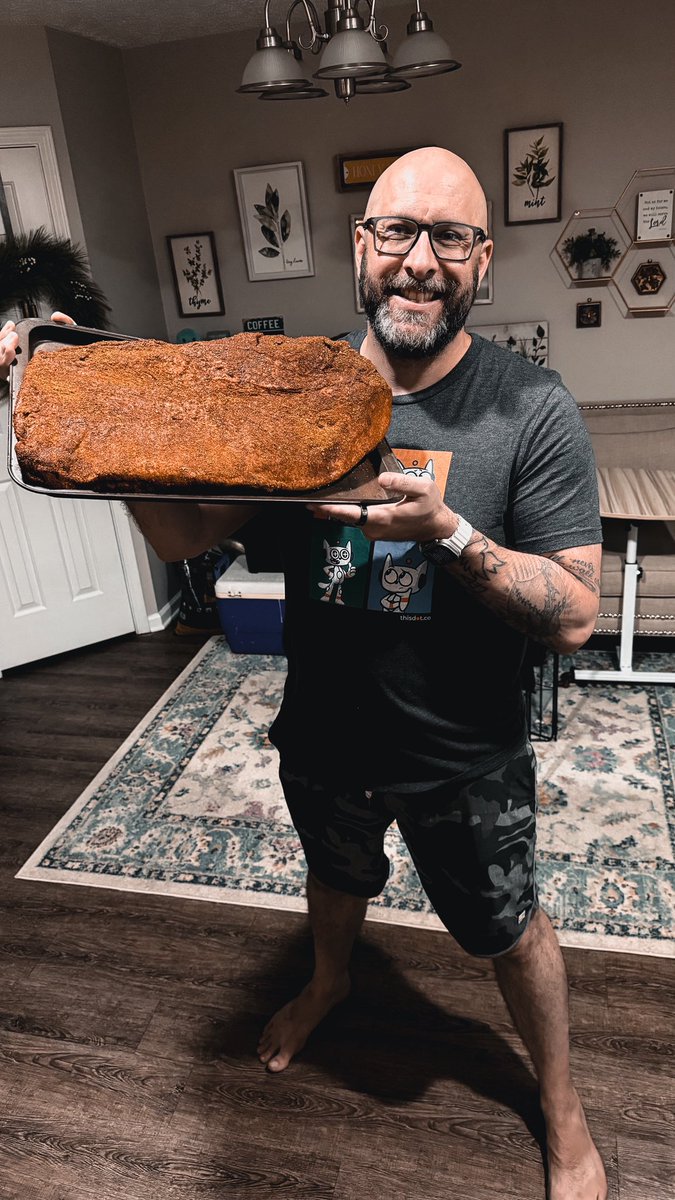 iamwix's tweet image. 14lb brisket trimmed, seasoned and ready for the smoker! #brisket #devswhocook