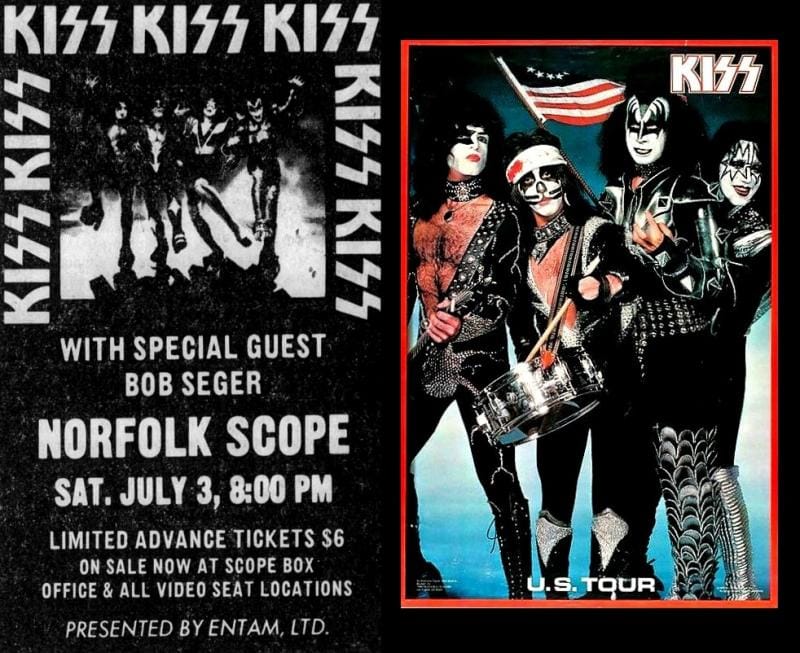 kiss's tweet image. #KISSTORY - July 3, 1976 - #KISS launched The Spirit of '76 / Destroyer Tour at the Scope in Norfolk, Virginia. Bob Seger opened the show.
What was the first year you went to a KISS concert?