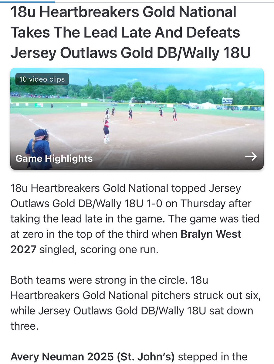 Good day at TNT Summer Showcase finishing 2-0 against awesome competition! Thank u
D2-East Stroudsburg 
D1-Seton Hall
D1-Quinnipiac
D2-Lock Haven
D3-Messiah 
D1-South Florida 
D1-St Joe’s
D2-Assumption
D3-Hartford
D3-Eastern 
D1-Indiana State
D2-Felicia
D1-Maris
D2-Chestnut Hill