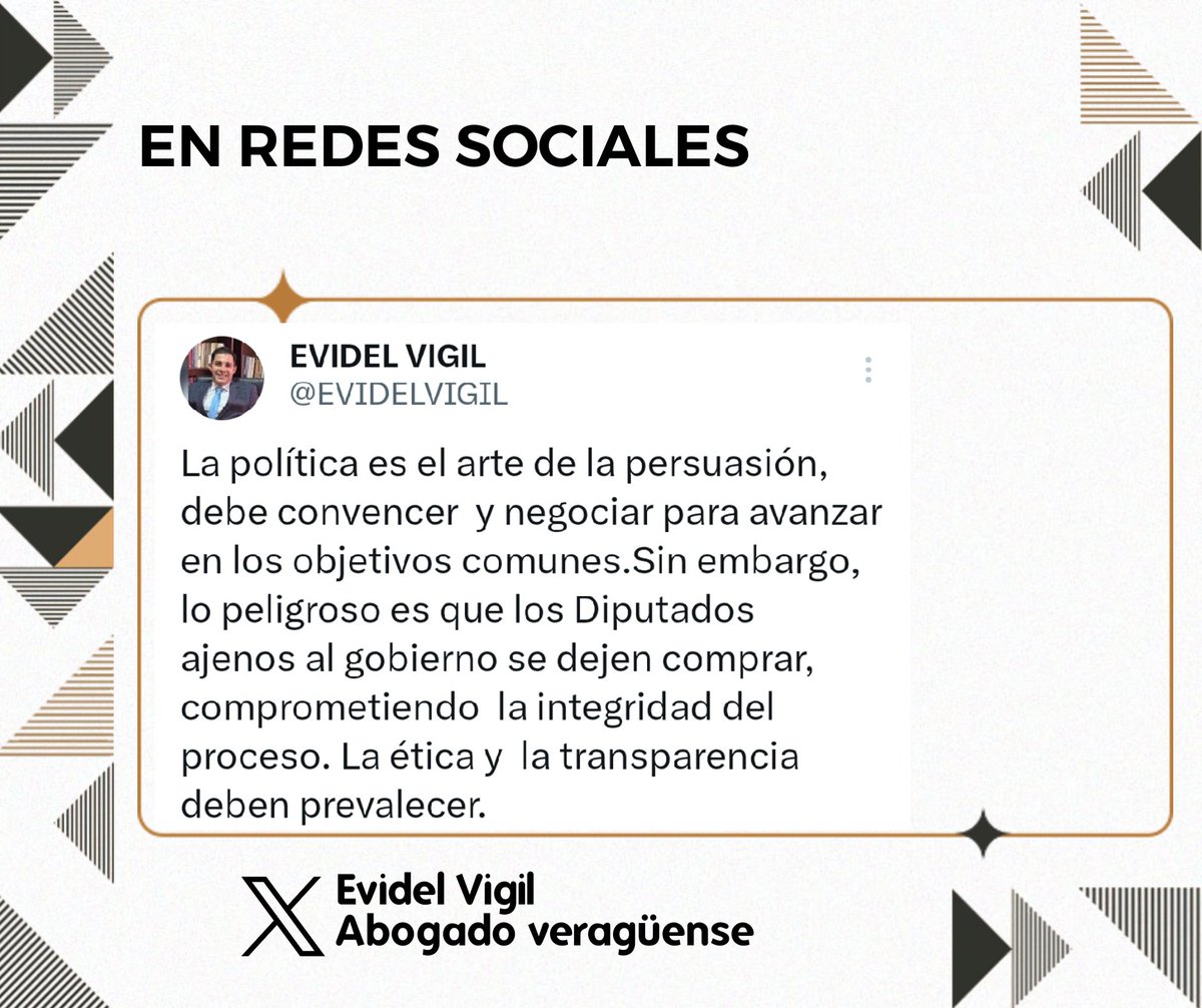 En Redes Sociales
<a href="/EVIDELVIGIL/">EVIDEL VIGIL</a>
