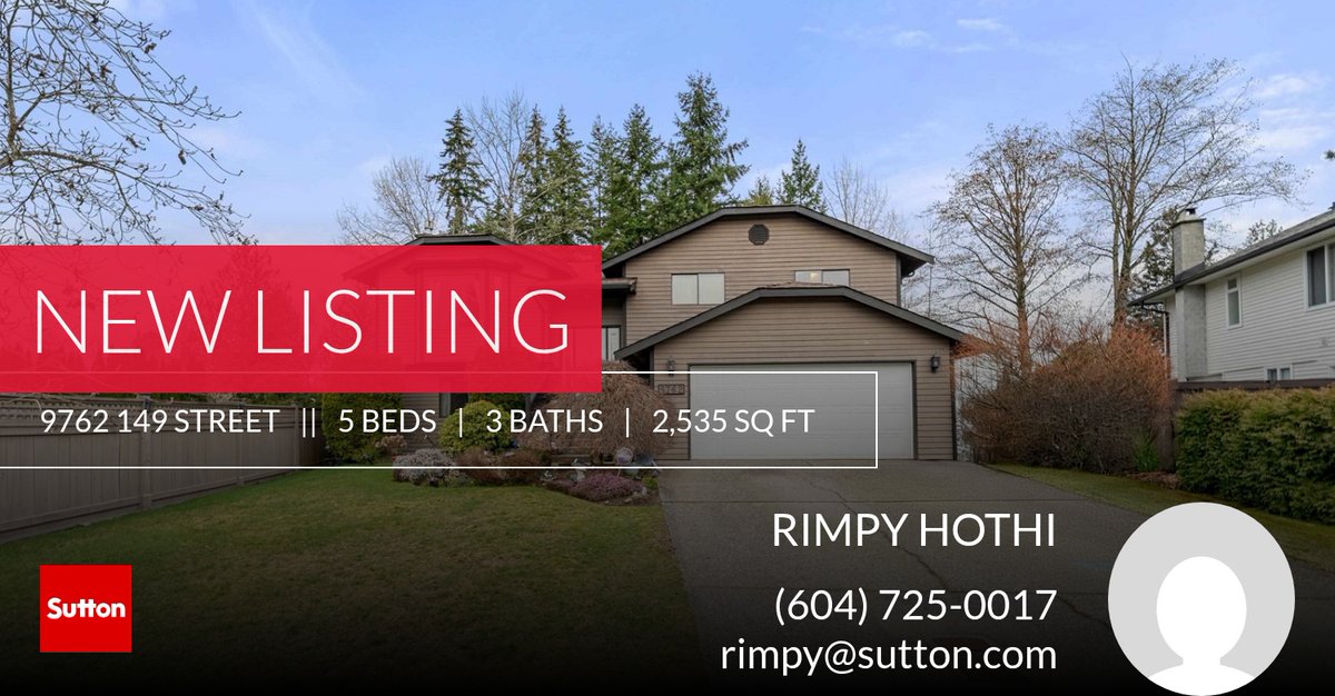 RimpyHothi's tweet photo. 📍 New Listing 📍 Take a look at this fantastic new property that just hit the market located at 9762 149 Street in Surrey. Reach out here or at (604) 725-0017 for more information https://t.co/HxmRxzInDc https://t.co/1tSkC8FpcO