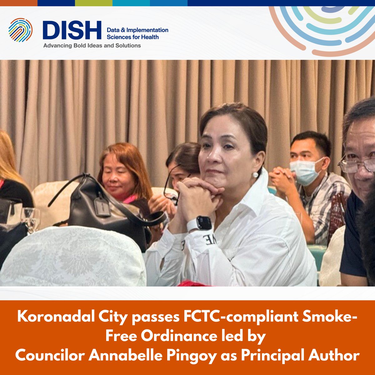 dishPH's tweet photo. 👏 Big win for public health! On June 10, Koronadal City approved its smoke-free, FCTC-compliant ordinance on 3rd reading. Led by Councilor Pingoy, this marks a major step toward a healthier, tobacco-free future.
#SmokeFreePH #Koronadal #TobaccoControl #FCTC https://t.co/cEyJoR9pL9