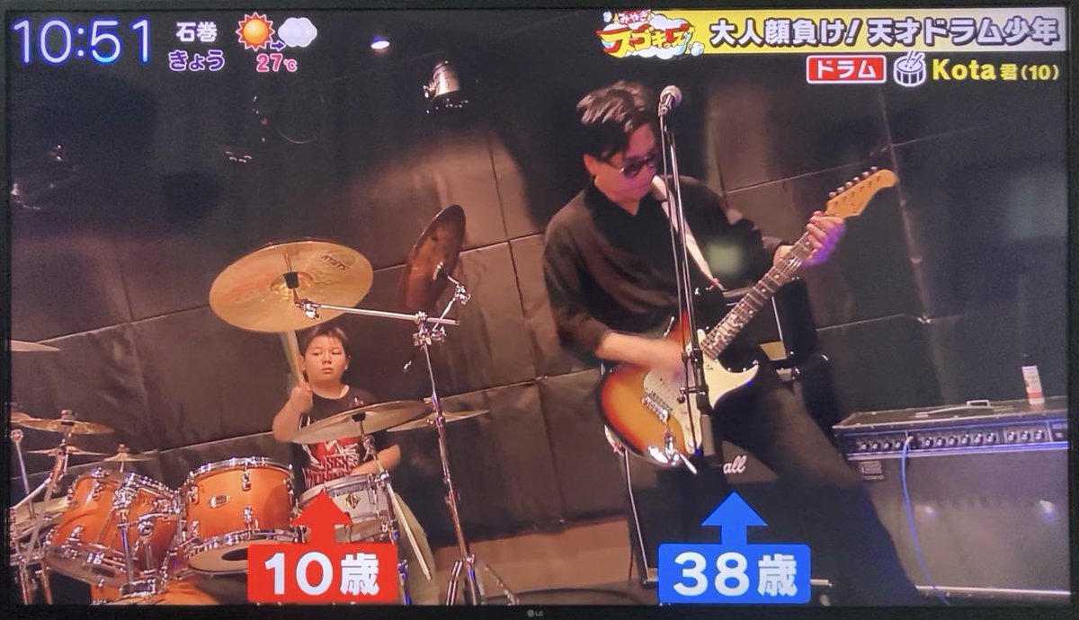 KotaBIGBONE's tweet photo. 放送を見てくれた皆様、ありがとうございました!!!!!初めてのテレビ���演の機会、とても楽しかった!!!!!
貴重な経験をしたので、これからも頑張ります!!!!!
協力いただいた皆様ありがとうございます!!!!!
#SEXMACHINEGUNS
#Liveencore
#ナマイキTV
#KHB東日本放送
#10歳 #ドラマー #メタル #ロック https://t.co/pKk4FYLMDU