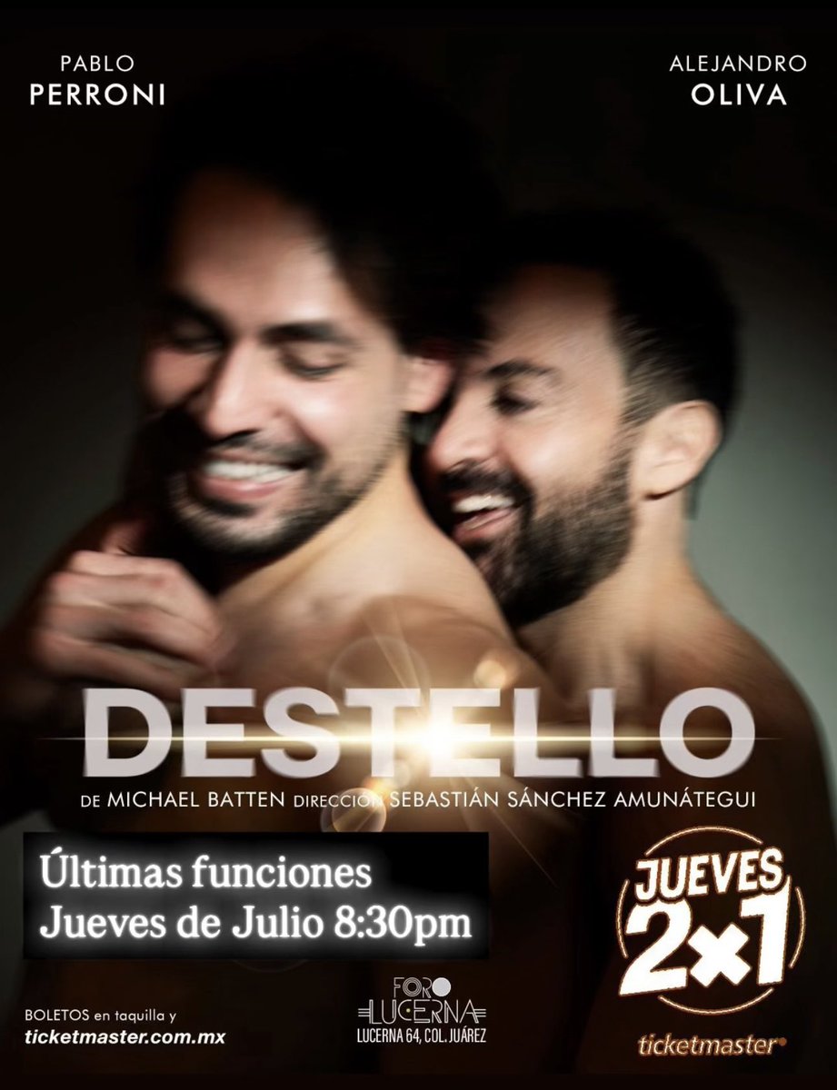Pablo Perroni (@pabloperroni) on Twitter photo Últimas funciones
Jueves 8:30pm
Hoy es 2x1 en <a href="/Ticketmaster_Me/">Ticketmaster México</a>
👇🏽Aprovechen!!
ticketmaster.com.mx/search?q=deste… Últimas funciones
Jueves 8:30pm
Hoy es 2x1 en <a href="/Ticketmaster_Me/">Ticketmaster México</a>
👇🏽Aprovechen!!
ticketmaster.com.mx/search?q=deste…