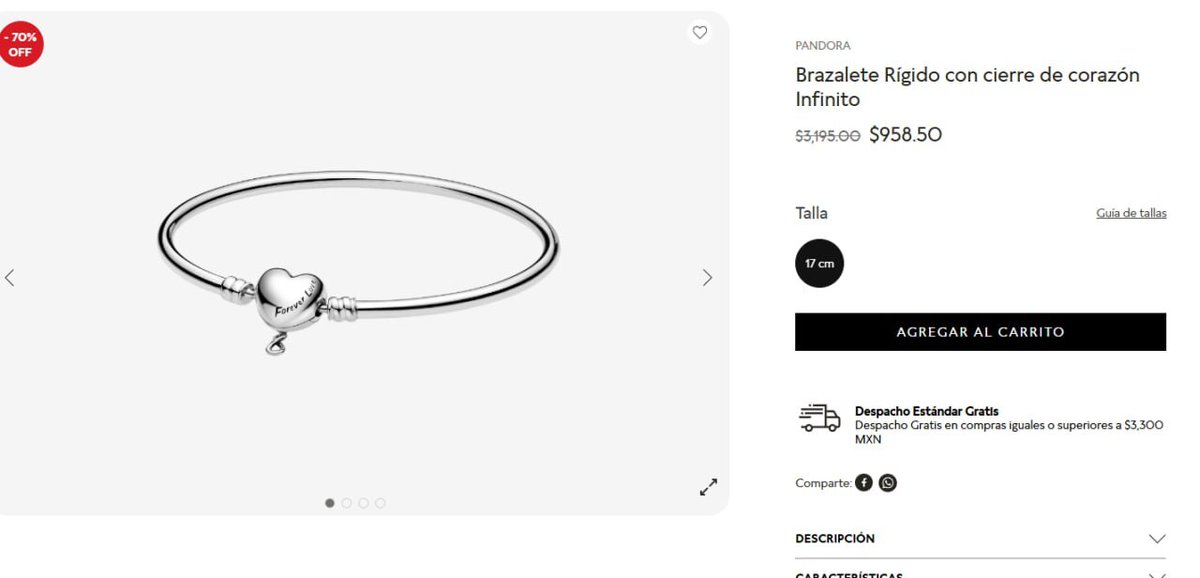 OfertonesMex's tweet image. Pandora: Brazalete Rígido con cierre de corazón Infinito

👉Ver Oferta: tidd.ly/4lISRS9

70% de descuento
🔥Precio Oferta: $958.50

⚡️Unete a nuestros otros grupos:
ofertonesmexico.com.mx
#OfertasPandora@ofertonesmexico #Brazaletes #Joyas #Pulseras