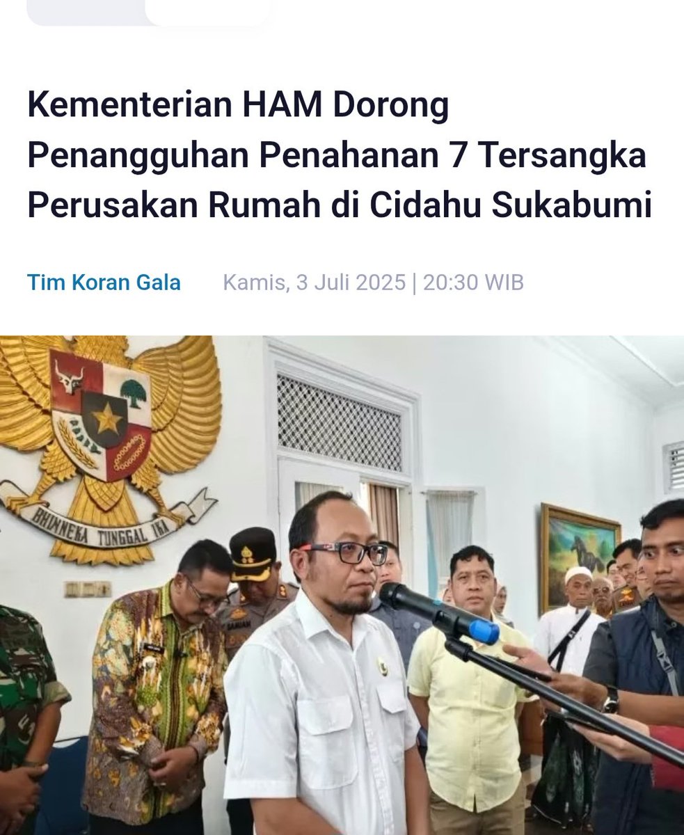 Udah jelas - Jelas Merusak Gimana nih harus masuk dong..!!

Kementerian HAM dorong penangguhan 7 tersangka perusakan rumah di Cidahu Sukabumi.

Ayo komentar nitizen tentang  Kementerian HAM ini.