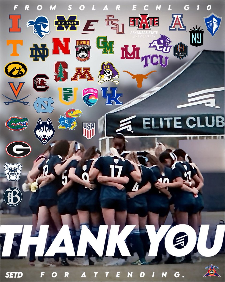 You could have been anywhere else in the complexbut you were there with us. Thank you scouts and coaches for taking time out to watch us compete. Hope you enjoyed and there’s more to come‼️ @ecnlgirls @solarsoccerclub #SolarNation 💙🩵 @usynt #ECNLPlayoffs #VirginiaBound #Elite8